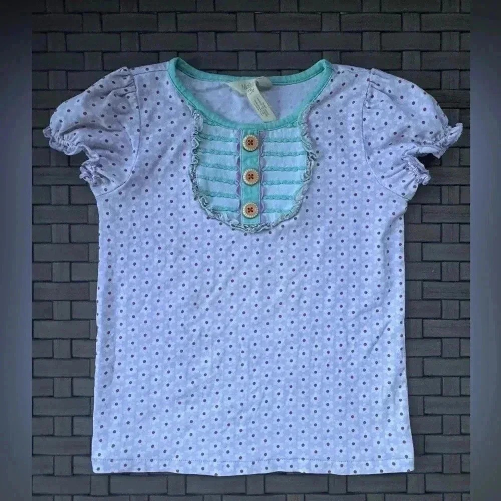 Matilda Jane Girls Adventure Begins Front Porch Top Shirt Size 6 Floral